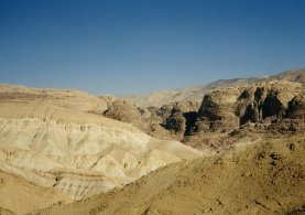 The mountains between Petra and the Dead Sea Rift Valley
